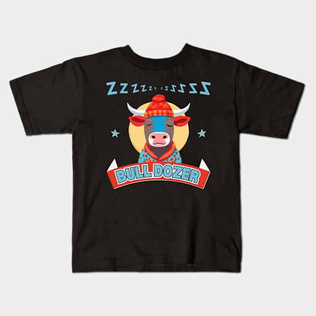 Bull Dozer Kids T-Shirt by Kenny The Bartender's Tee Emporium